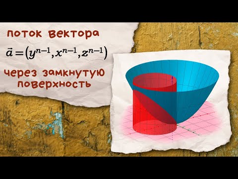 Видео: Поток векторного поля через замкнутую поверхность