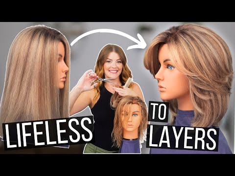 Видео: Вам НЕ нужны СКУЧНЫЕ волосы. Сделайте более короткие слои для интересной прически.