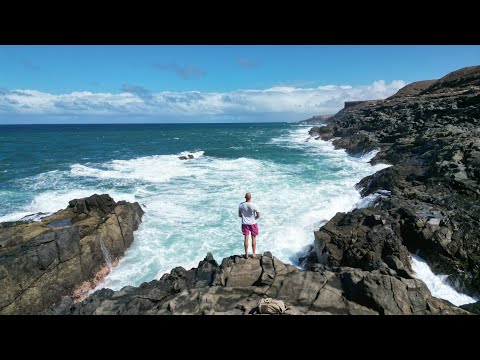 Видео: [11] Канары, Фуэртевентура, пляжи и дюны Корралехо, вулкан Кальдерон Хондо