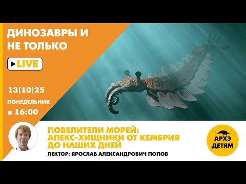 Видео: Занятие "Повелители морей: апекс-хищники от кембрия до наших дней" с Ярославом Поповым