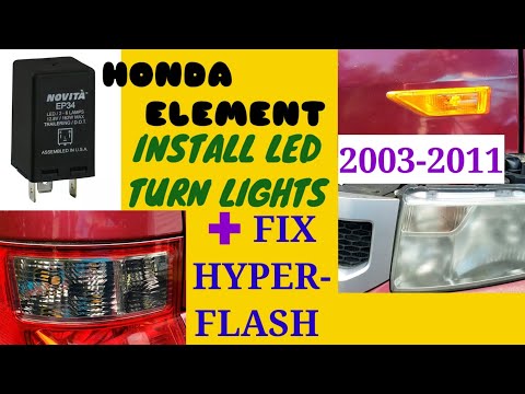 Видео: Установка светодиодных поворотников и устранение неисправности Hyperflash для Honda Element 2003-...