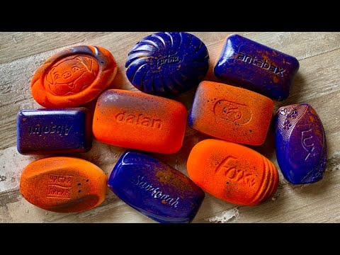Видео: ASMR SOAP| Cutting colored soaр | Soap Carving| Резка крашенного мыла