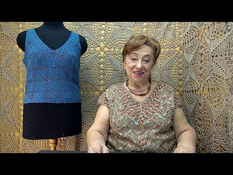 Видео: Топик "Бриз".  Мастер-класс по вязанию крючком от О. С. Литвиной.