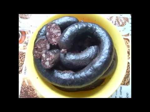 Видео: Кровяная колбаса без крупы . Blood sausage without cereal