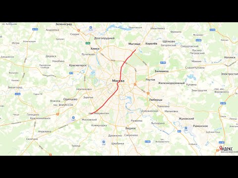 Видео: Москва с юго-запада на северо-восток