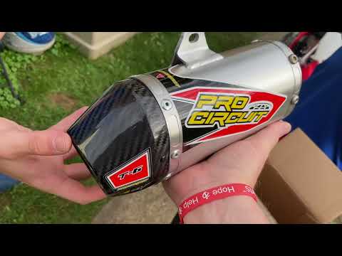 Видео: Установка выхлопной системы Honda CRF110F Pro Circuit