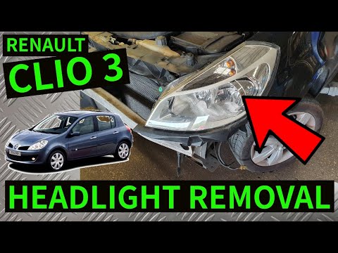 Видео: RENAULT CLIO 3 — Как снять переднюю фару (2006-2012)