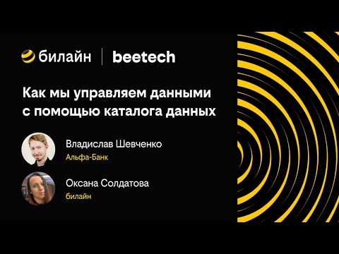 Видео: Владислав Шевченко, Альфа и Оксана Солдатова, билайн: управляем данными с помощью каталога данных