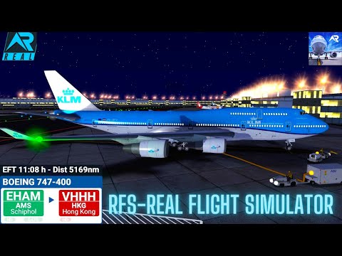 Видео: RFS – Real Flight Simulator – Амстердам – Туда – Гонконг – Полный полет – B747–400 – KLM Airlines...