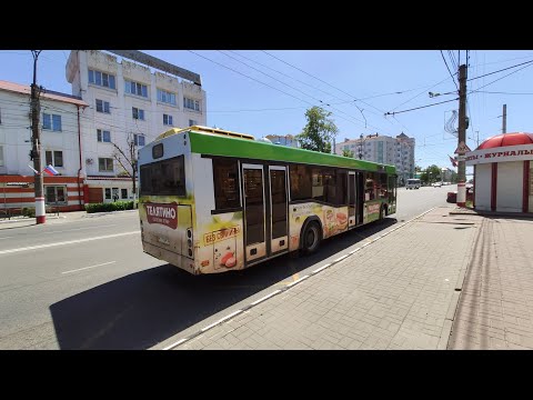 Видео: Саранск, автобус 6, МАЗ-103.485,гос/н"К 771 ОР 13" (13.06.2022)