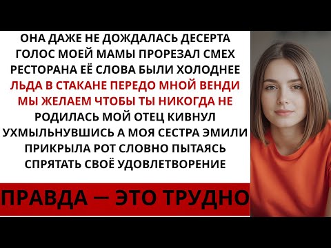 Видео: «На моём выпускном ужине родители сказали: „Лучше бы тебя не было“ — но я сделала то, что их по...