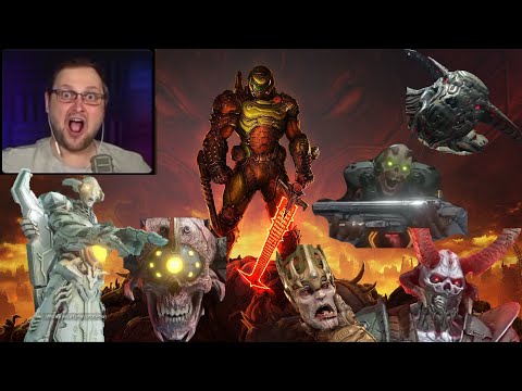 Видео: Все реакции #куплинова на боссов в игре doom eternal