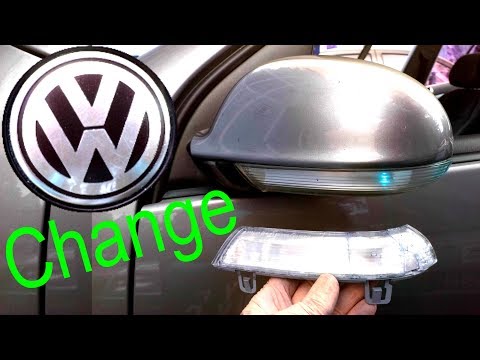 Видео: Как поменять поворотник в зеркале VW Volkswagen