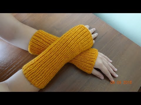 Видео: Митенки без перемычек. Вяжем вместе