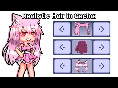 Видео: Реалистичные волосы в Gacha: 😳👈