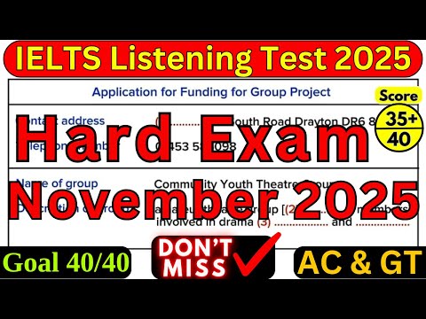 Видео: ОЧЕНЬ СЛОЖНЫЙ ЭКЗАМЕН 06, 15, 22 и 29 НОЯБРЯ 2025 ГОДА ТЕСТ IELTS ПО АУДИРОВАНИЮ С ОТВЕТАМИ | СЛО...