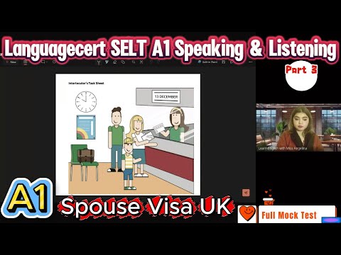 Видео: Тест Languagecert A1 для получения визы супруга/супруги || Устная речь и аудирование || Полный пр...