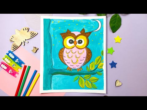 Видео: Сова рисунок