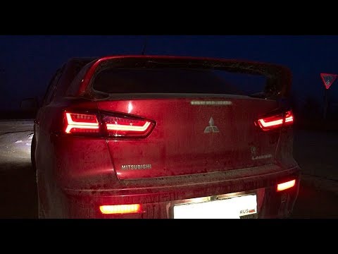 Видео: Установка LED фонарей в стиле AUDI на LANCER X