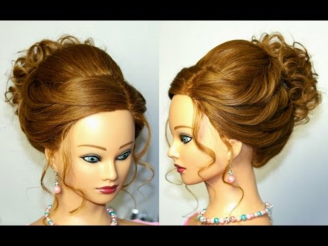 Видео: Вечерняя прическа на средние волосы. Жгуты и завитки