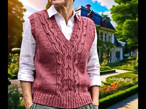 Видео: 🌹Лайфовый жилет с рельефными косами
