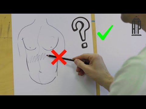 Видео: Как обычно рисуют ТОРС спереди и как правильно рисовать!? - Александр Рыжкин