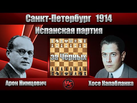 Видео: Арон Нимцович - Хосе Капабланка | Санкт-Петербург 1914 | Испанская партия |