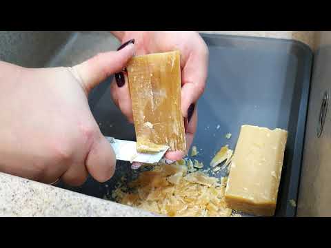 Видео: Хрустящее хозяйственное мыло _ резка asmr