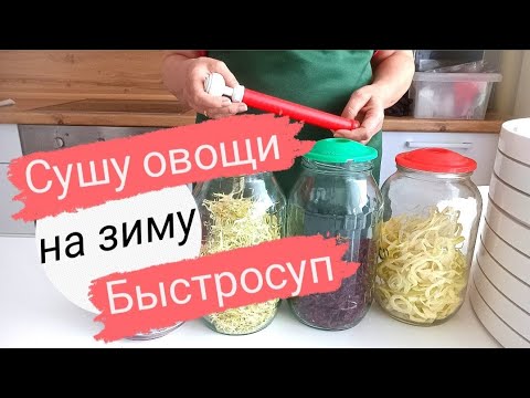 Видео: Как я сушу овощи на зиму. Быстросуп. Борщ..