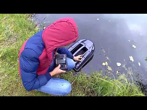 Видео: Первый запуск кораблика для прикормки Eagle Finder