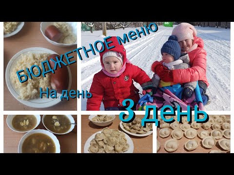 Видео: БЮДЖЕТНОЕ меню на день 💸 3 день🌝 гуляем☃️леплю пельмени 🥟