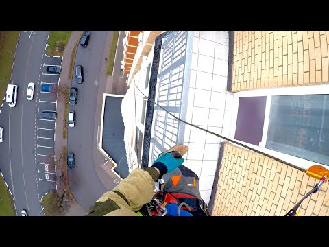 Видео: Глазами альпиниста спуск с 17 этажа