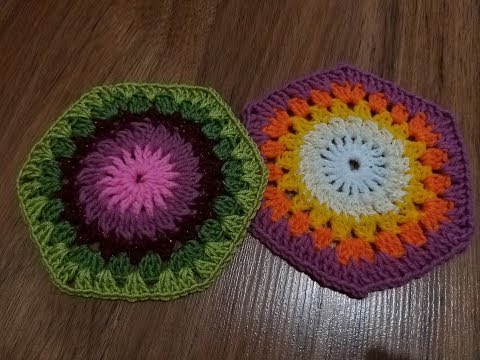 Видео: Шестиугольный мотив крючком. Часть 1. Крючок для начинающих.