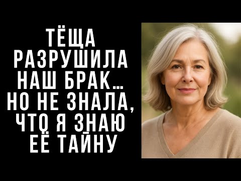 Видео: Тёща разрушила наш брак… Но не знала, что я знаю её тайну