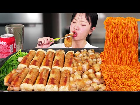 Видео: 5 кг толстого кишечника гигантской говядины и острой огненной лапши 🔥 MUKBANGㅣEatingshowㅣASMR