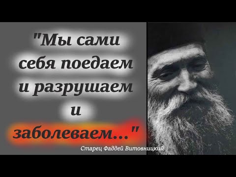 Видео: Мы сами себя "поедаем" и разрушаем и заболеваем, а всё потому что не справились.../Старец Фаддей