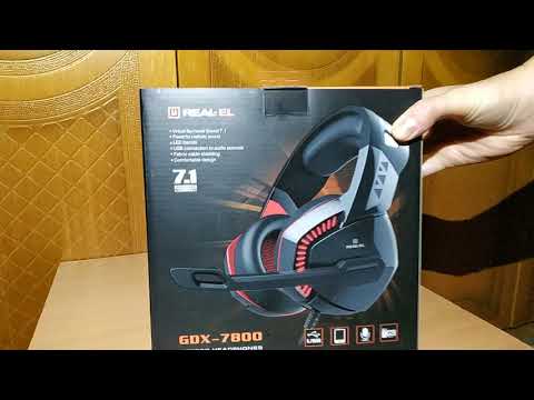 Видео: Обзор наушники Real-El GDX-7800 Black-Red 7.1 Virtual из Rozetka