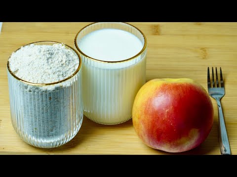 Видео: Стакан Овсянки, Стакан Молока и яблоко! Вместо Каши, никто не верит, что я готовлю их так просто!
