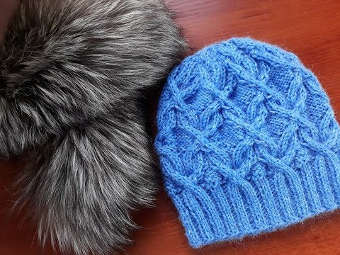 Видео: Шапка с аранами спицами. Часть 4.