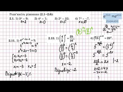 Видео: 3 найпростіші показникові рівняння