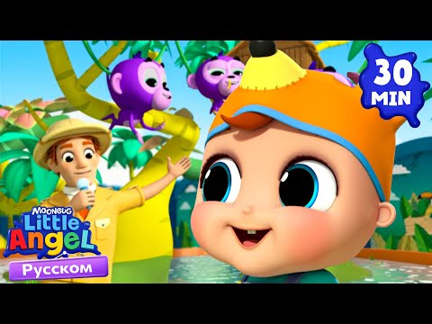 Видео: Едем В Зоопарк - Песенка Про Животных  🐯🦁🐨| Развивающие Мультики Для Детей | Little Angel Русский