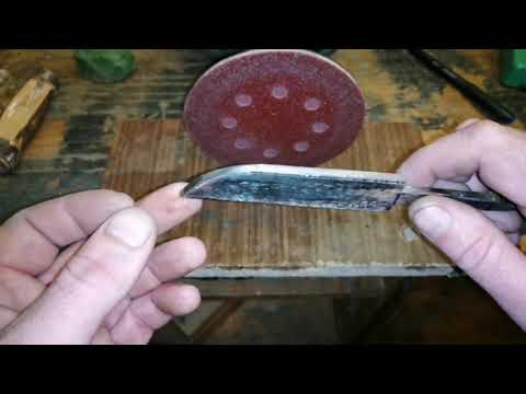 Видео: (18+)Нож из старой стамески, делаю без гриндера(часть 1)