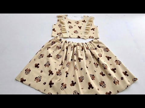 Видео: Легкое пошаговое кройка и шитье платья / Как сшить платье для детей 4-5 лет