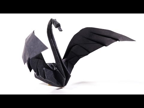 Видео: Origami Swan (Hoàng Tiến Quyết) Oригами おりがみ Oριγκάμι 折纸 摺紙 พับ 종이접기 Paper Crafts