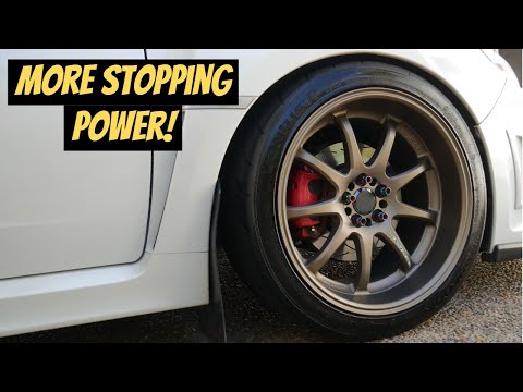 Видео: Установка тормозных колодок и роторов Subaru WRX 08-14