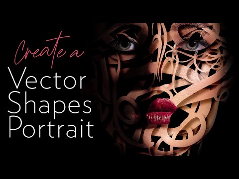 Видео: Photoshop: как создавать потрясающие портреты из многослойных векторных фигур