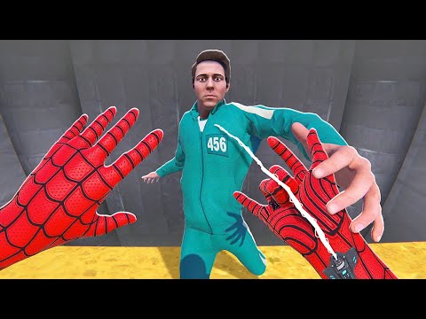 Видео: Вход на НОВЫЕ уровни игры Squid в роли ЧЕЛОВЕКА-ПАУКА — Bonelab VR Mods