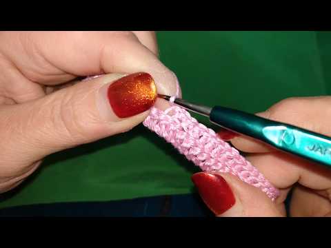 Видео: How to Crochet - Lesson for Beginners - Stitch for the back wall - Столбик за заднюю стенку