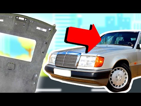 Видео: Тапицирах ТАВАНА на MERCEDES W124