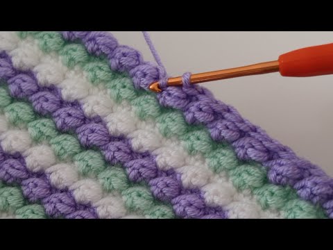 Видео: Легкая модель вязания крючком детского попкорна для начинающих ~ Trend 3D Модель вязания крючком